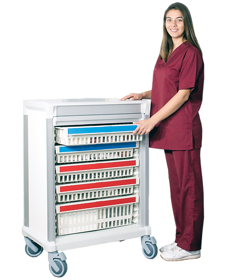 Nurse with a small Apollo Cart