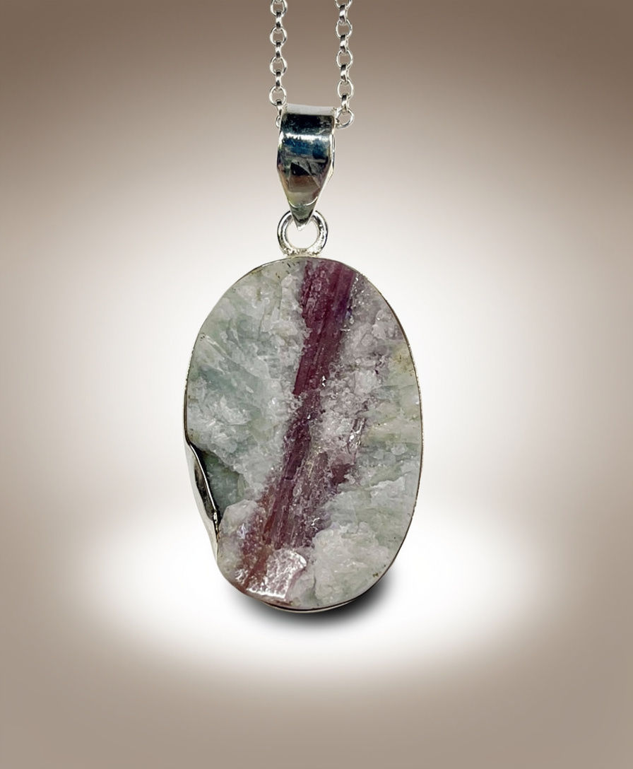 Gemstone Pendant Raw Lepidolite