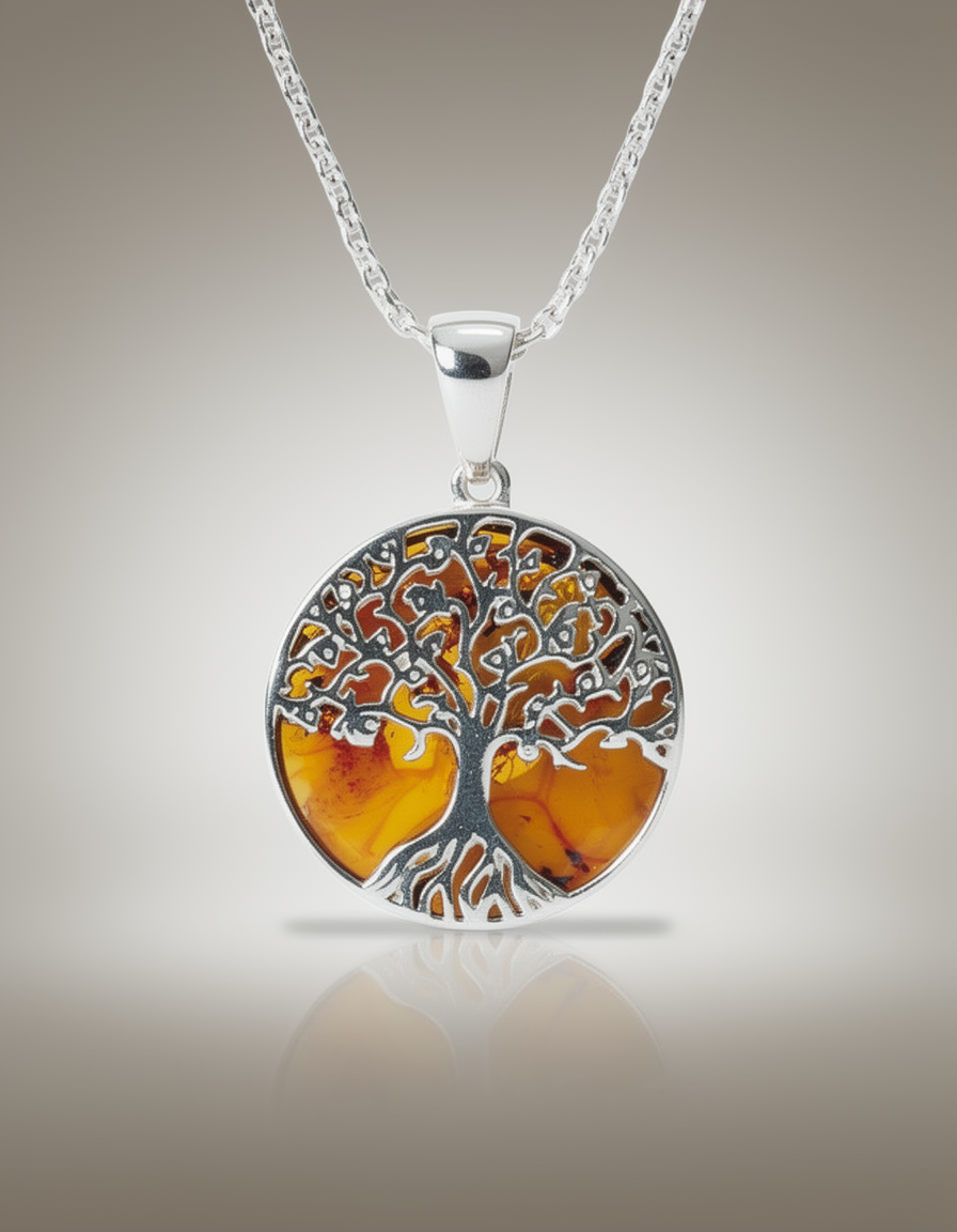 Baltic Amber Pendant Tree of Life
