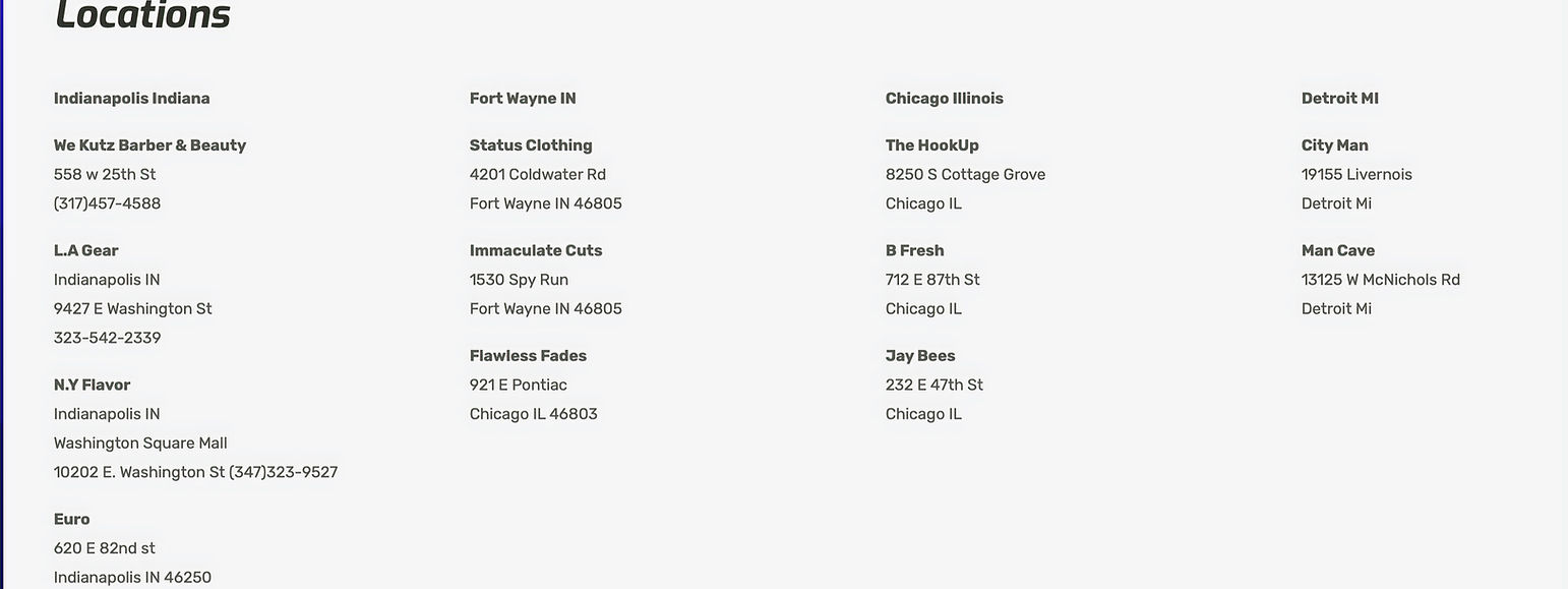 Stores List