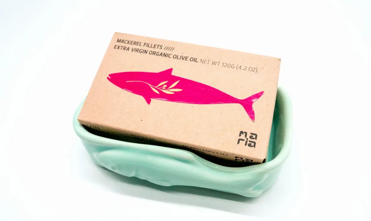 Ceramic Tin holder (Mint Green) with Maria Organic Tin - 120g