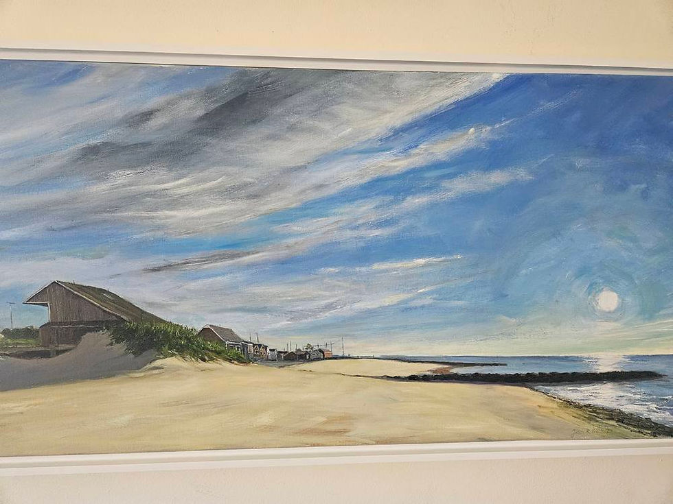 Thumbnail: Cape Cod Glendon Road Beach oil painting coastal landscape art