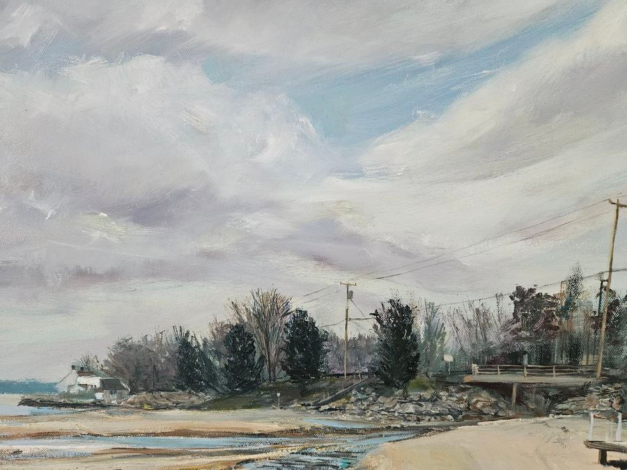 Thumbnail: Cape Cod beach artwork showing Pleasant Bay and Route 28 in Cape Cod