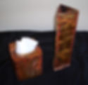 copper triangle vase and tissue cover custom made
