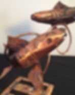 Copper Koi Fish Sculpture 8