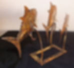 Copper Tuna Fish Sculpture 3