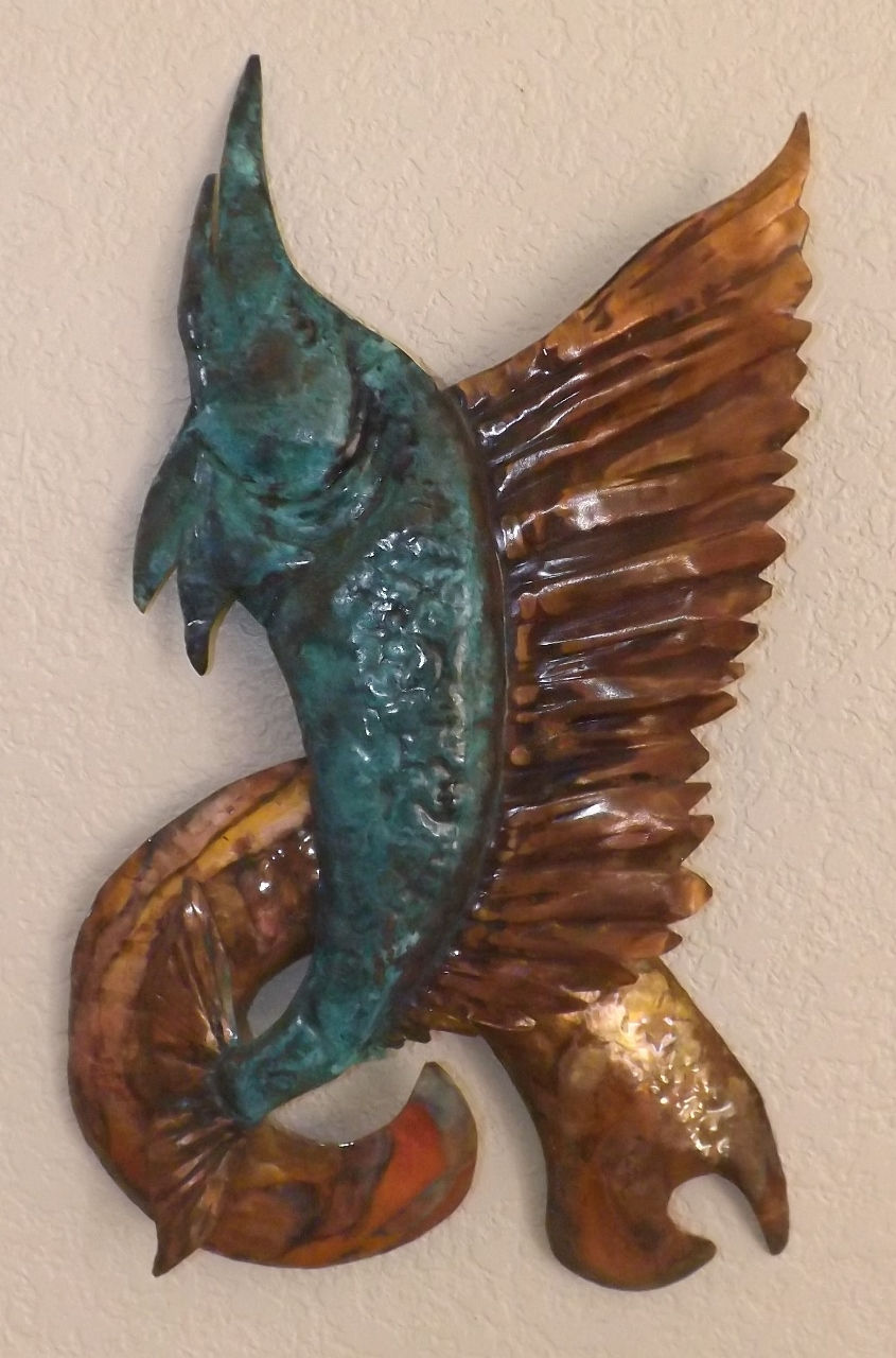 Copper Sailfish Wall Art
