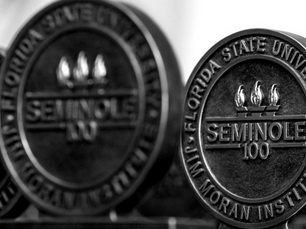 Seminole 100 award logo recognizing The Aleksander Group as one of the fastest-growing businesses led by Florida State University alumni, presented by Florida State University the Jim Moran Institute for Global Entrepreneurship.