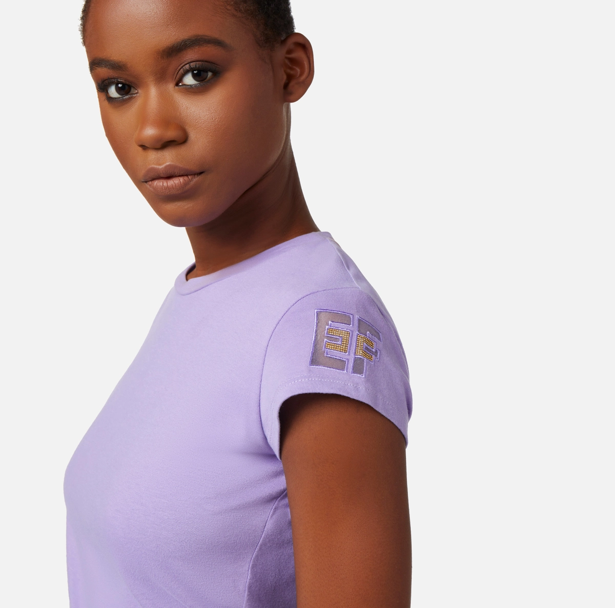 Elisabetta Franchi Jersey t shirt with embroidery Lace Boutique