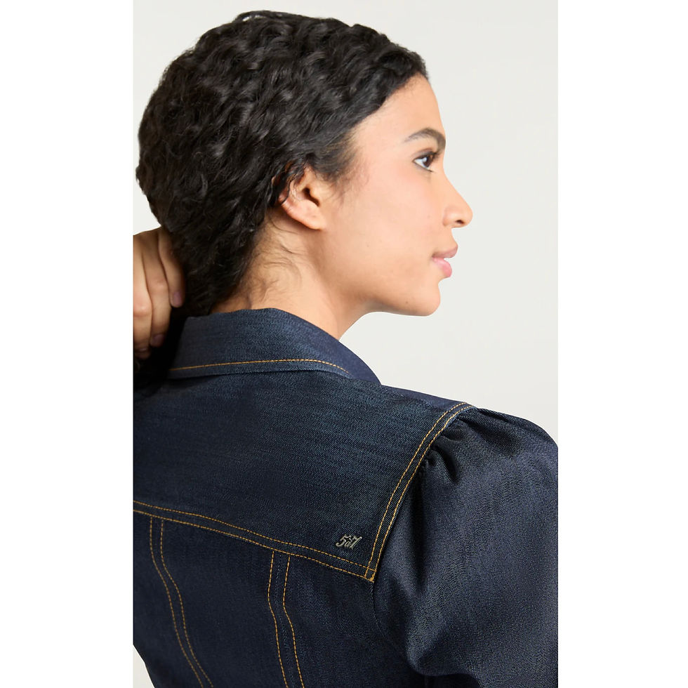 Thumbnail: CINQ A SEPT Denim HOLLY Frill Belted Dress
