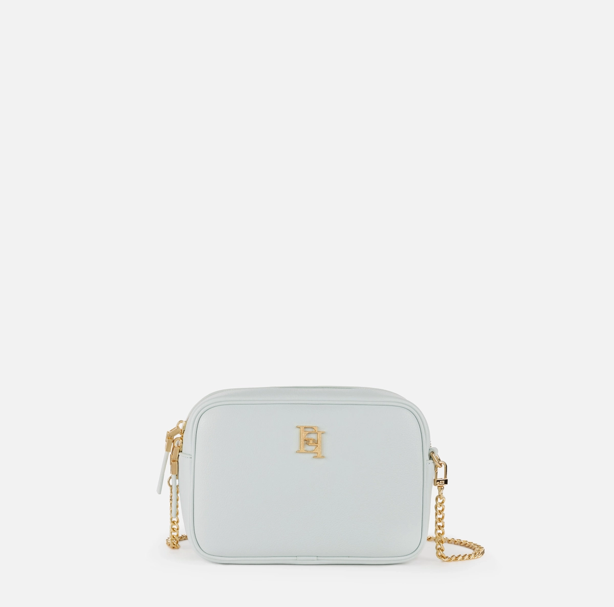 Elisabetta Franchi Aqua Camera bag with metal logo