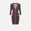 Thumbnail: Elisabetta Franchi Lilac/Cream Dress in diamond-shaped jacquard knit fabric