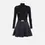 Thumbnail: Elisabetta Franchi Mini-dress in narrow-ribbed viscose and silk fabric with logo