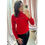 Thumbnail: LEO & UGO Red Scalloped Knit Polo