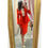 Thumbnail: Elisabetta Franchi Red Jacket in Crêpe fabric with raw-edge fabric