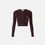 Thumbnail: Elisabetta Franchi Brown Micro-braided Knit Cardigan