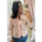 Thumbnail: LEO & UGO Pink Multi Tweed Jacket