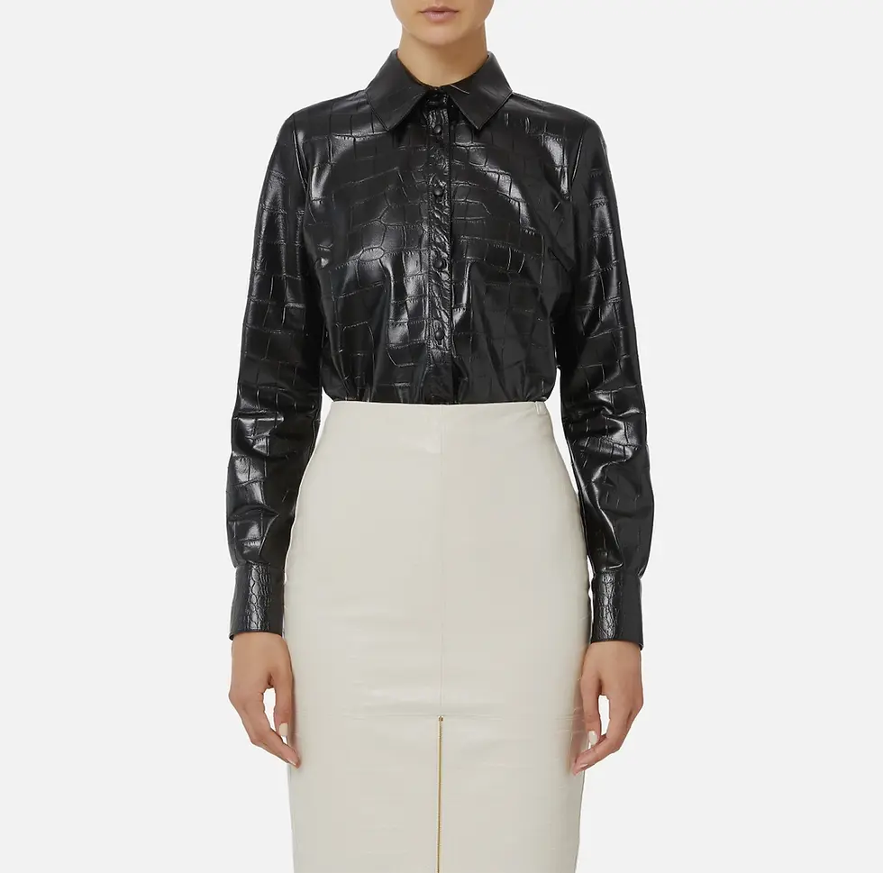 Thumbnail: Elisabetta Franchi Black Shirt with crocodile print