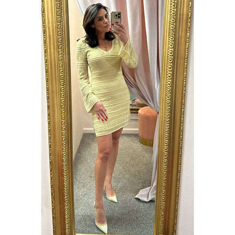 GUESS Gold Crochet Mini Dress | Lace Boutique GUESS Gold Crochet Mini Dress | Lace Boutique