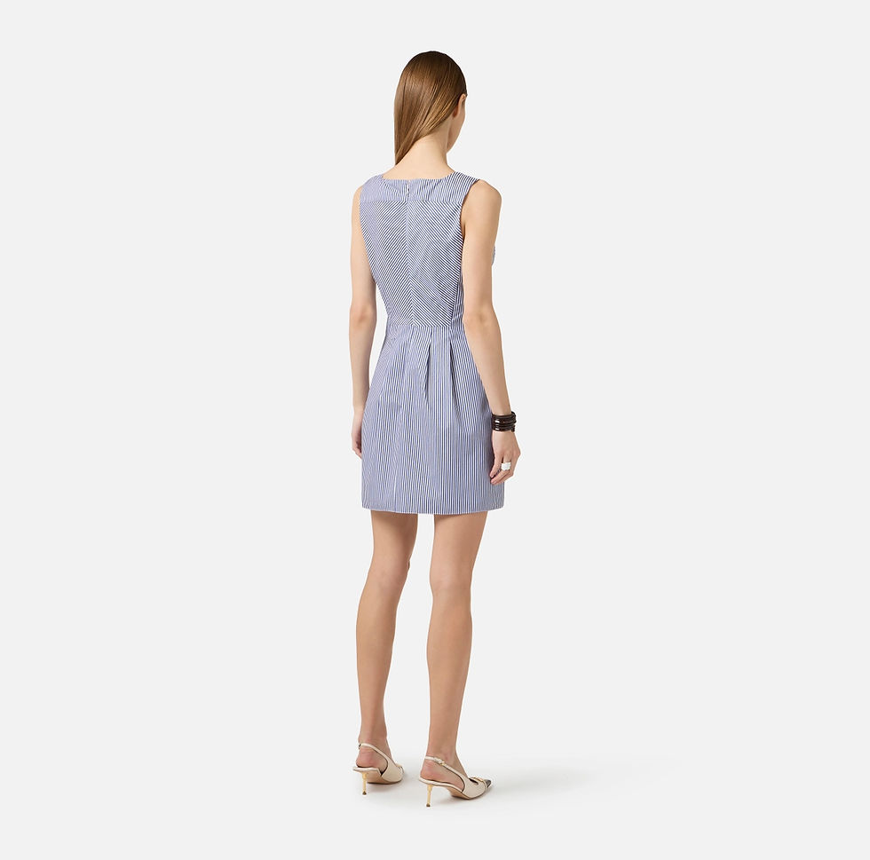 Thumbnail: Elisabetta Franchi Mini dress with jewel foulard scarf 