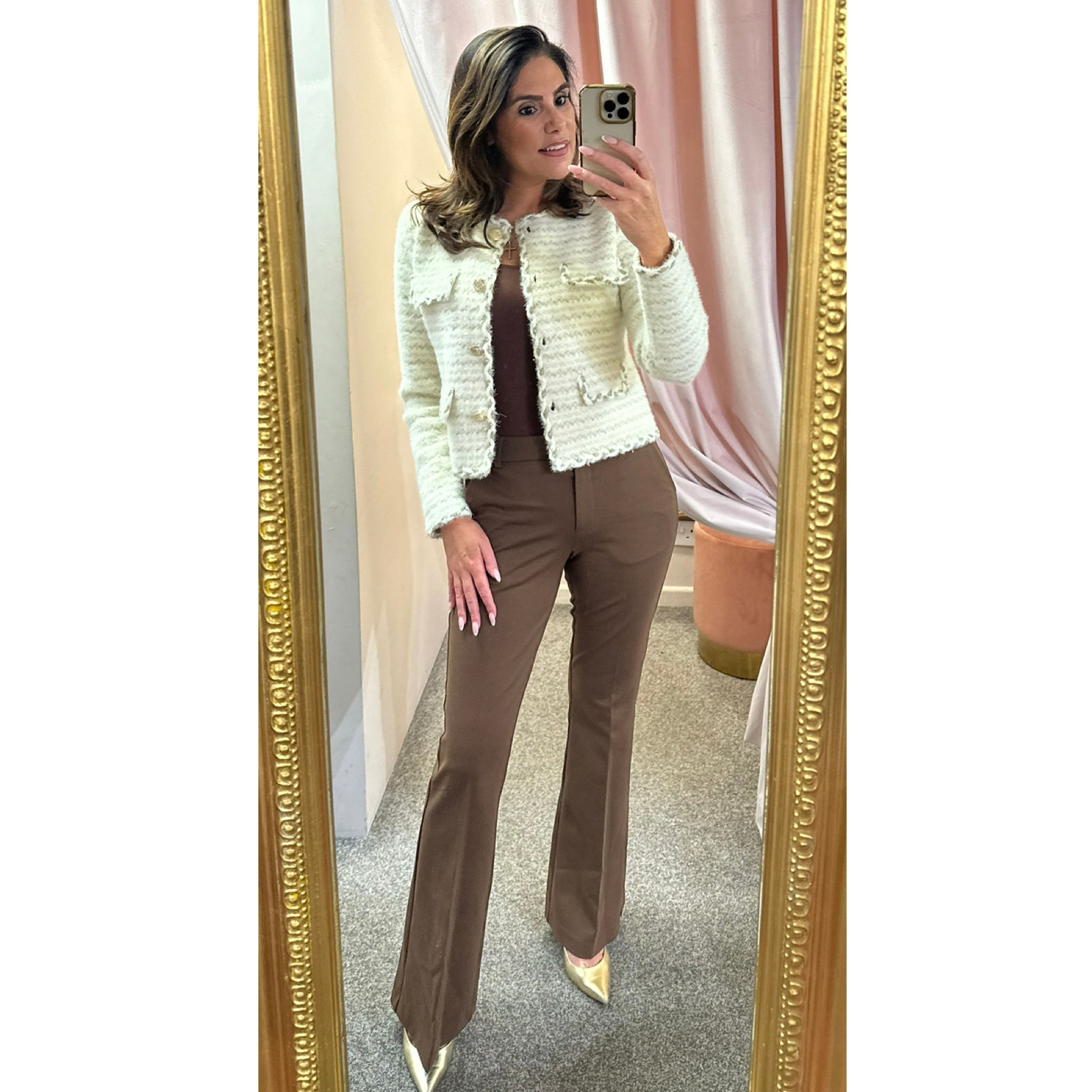 Fracomina Coffee Bootcut Classic Pant