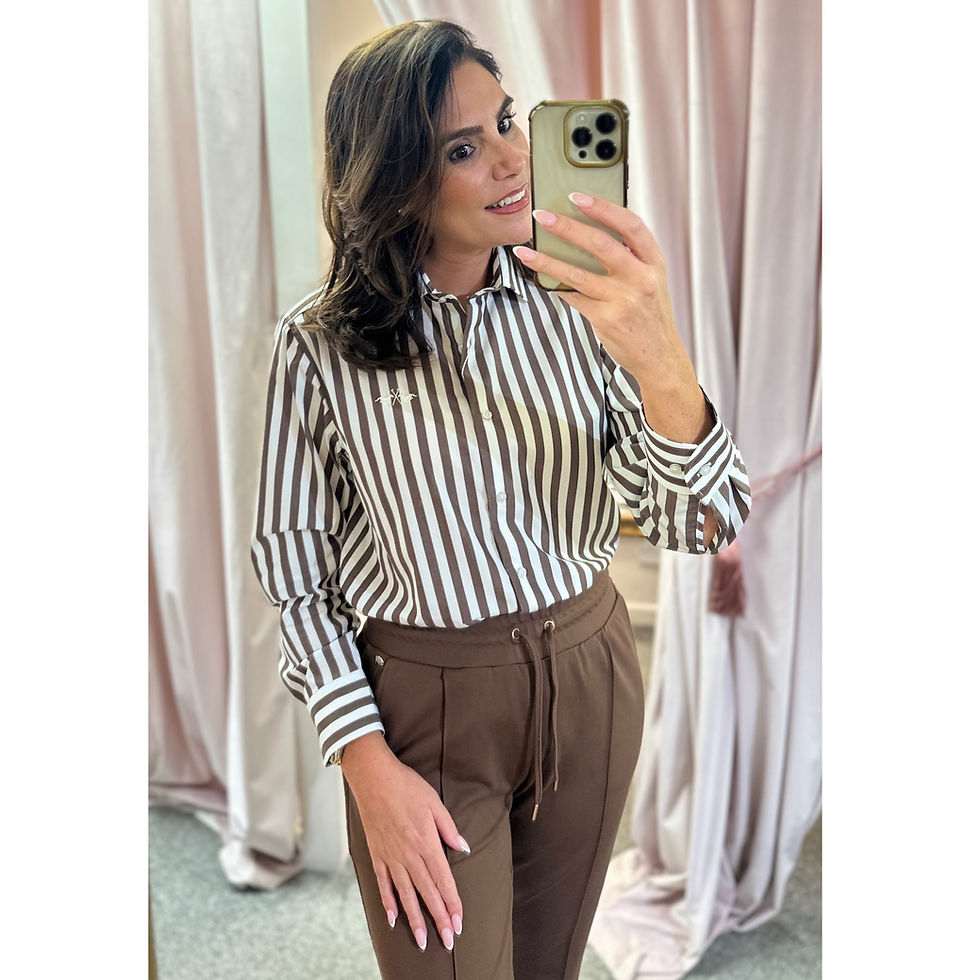 Thumbnail: HV Society Georgia Chocolate Striped Shirt