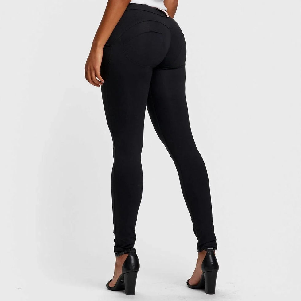 Thumbnail: FREDDY Black Basic Mid Waist