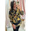 Thumbnail: LB Black/Gold V Print Blouse 