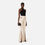 Thumbnail: Elisabetta Franchi Cream/Black Crepe Trousers with cut-outs and slits