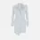Thumbnail: Elisabetta Franchi Blue Coat dress in lightweight crêpe fabric with tuxedo detai