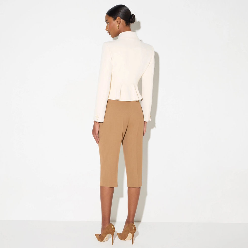 Thumbnail: Elisabetta Franchi Red Jacket in double layer stretch crêpe fabric