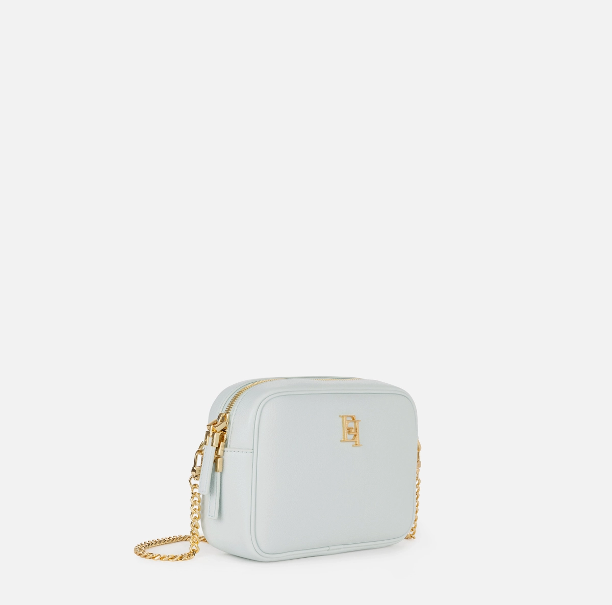 Thumbnail: Elisabetta Franchi Aqua Camera bag with metal logo