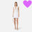 Thumbnail: Elisabetta Franchi Lilac Mini dress in double layer stretch crêpe fabric with lo