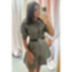 Thumbnail: LEO & UGO Taupe PU Shirt Dress