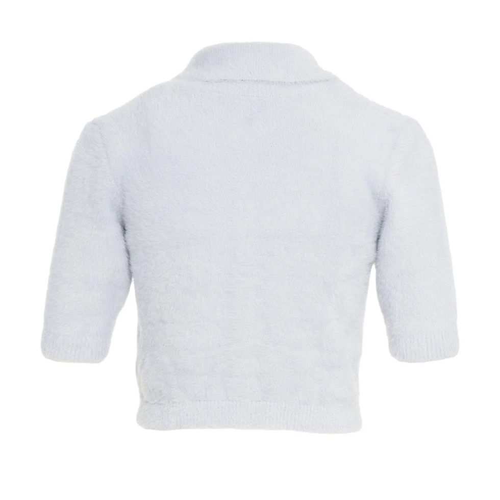 Thumbnail: Elisabetta Franchi Blue Cardigan with jewel buttons