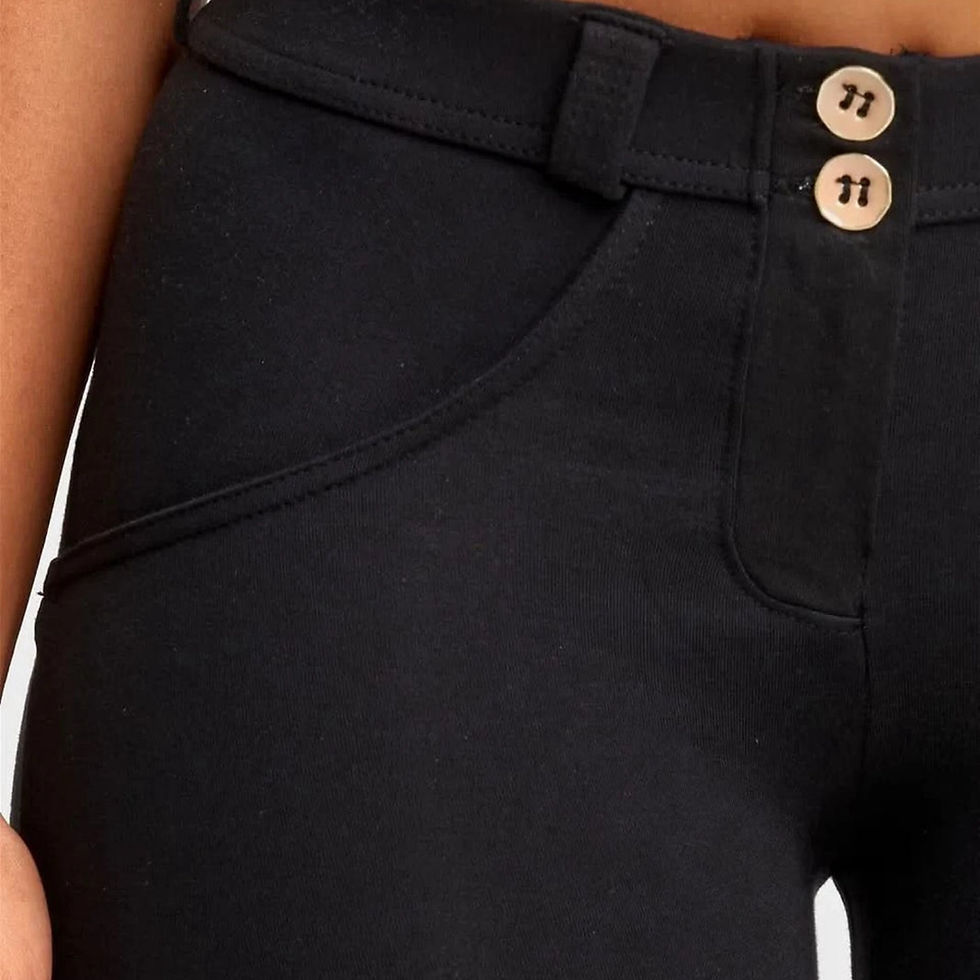 Thumbnail: FREDDY Black Basic Mid Waist