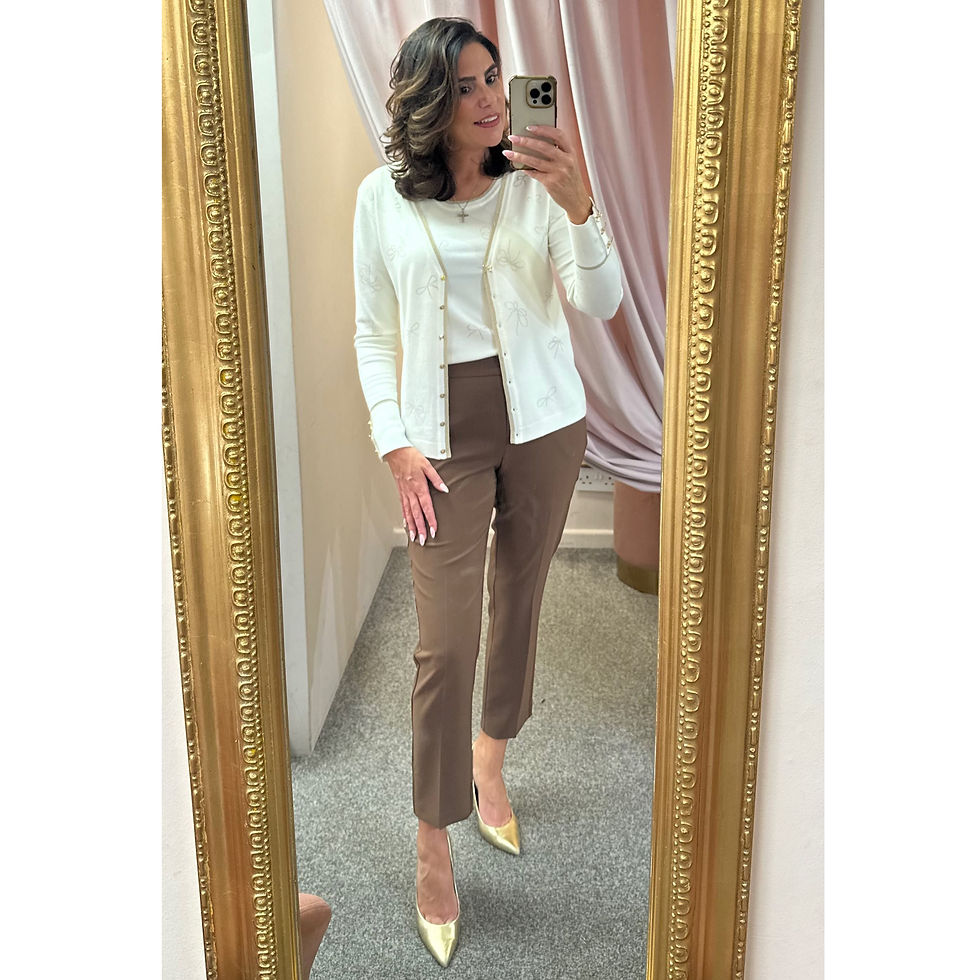 Thumbnail: Fracomina Coffee Chino Slim Fit Pants