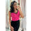 Thumbnail: LEO & UGO Pink Knit Tank with Black details