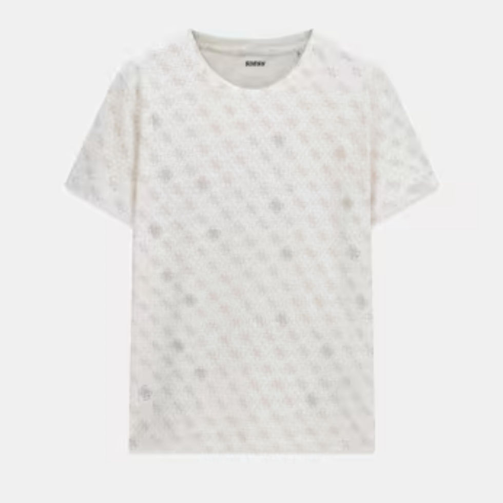 Thumbnail: GUESS Cream Multi Studded 4G Logo Tee