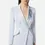 Thumbnail: Elisabetta Franchi Blue Coat dress in lightweight crêpe fabric with tuxedo detai