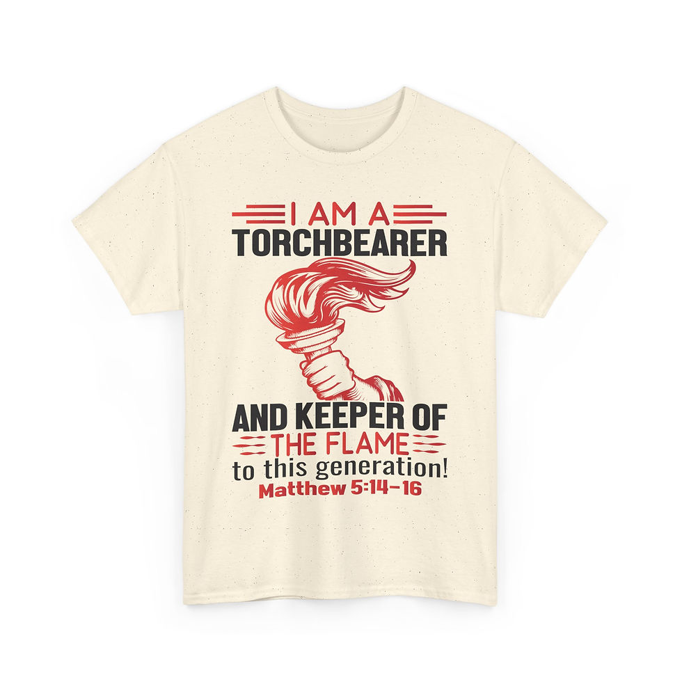 Thumbnail: Unisex Heavy Cotton Tee - "I Am A Torch Bearer & A Keeper"