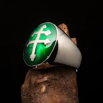 Thumbnail: CROSS-LORRAINE-DOMED-STAINLESS-STEEL