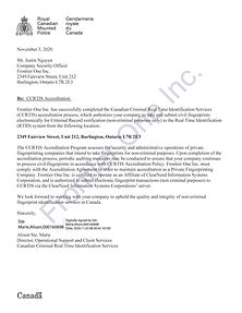 Accreditation Letter Frontier One burlington