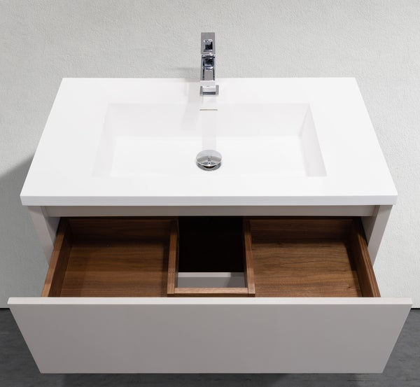 Thumbnail: BMC 800VO - 31" Floating Modern Bathroom Vanity, Various Colors