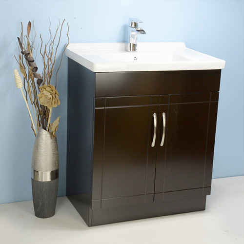 Sierra 28" x 19" Espresso Color Vanity with Ceramic Top | Vanity Depot