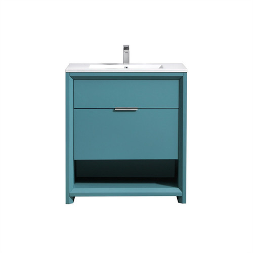 Nudo 32 Inch Bathroom Vanity in Teal Green | Vanity Depot