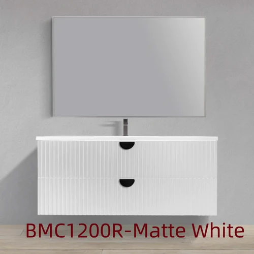 BMC1200R 47" Floating Vanity with Fluted Drawers, Various Colors