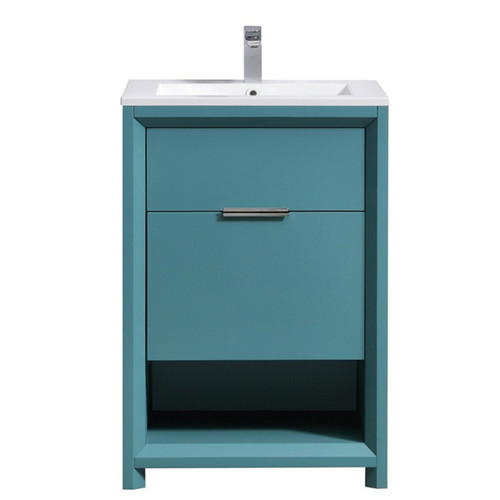 Nudo 24 Inch Bathroom Vanity in Teal Green | Vanity Depot