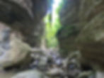 The river canyons on the way to the Cascata di Cusano in Abruzzo