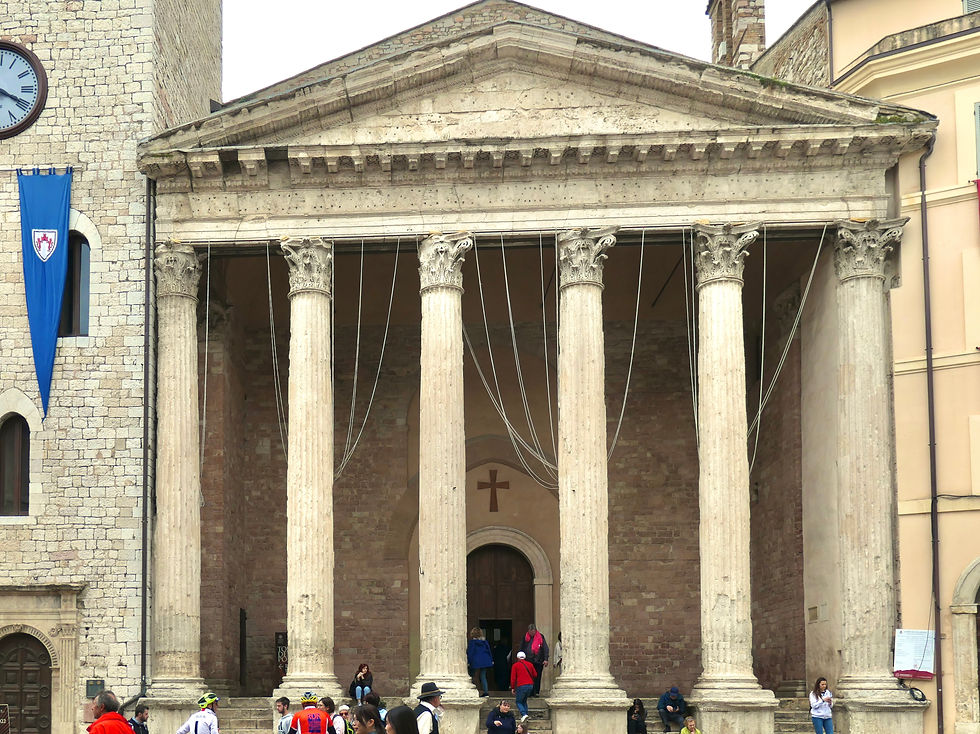 The Temple of Minerva in Piazza del Comune, Assisi